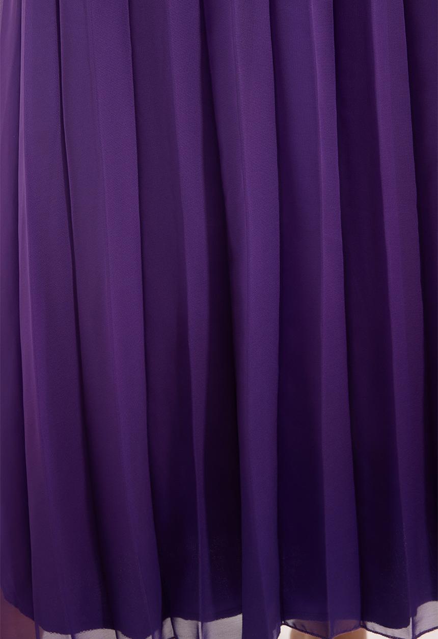 Trendyol - Maxi Woven Peasant Sleeved  Dress - Purple