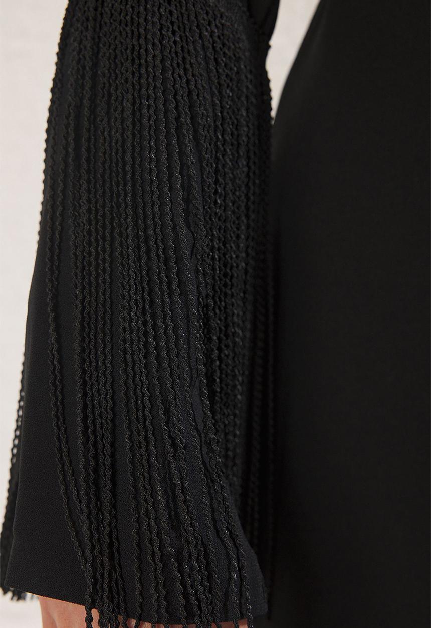Trendyol - Maxi High Neck Woven Dress - Black