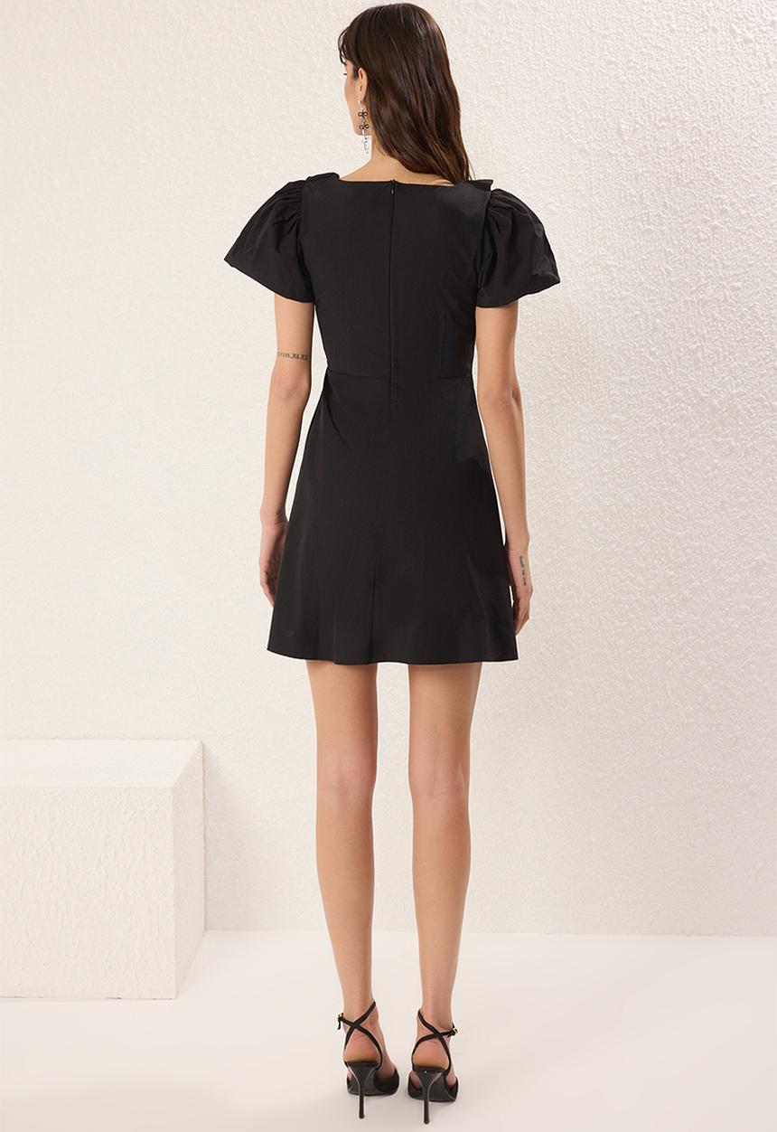 Trendyol - Mini Woven Ballon S Dress - Black