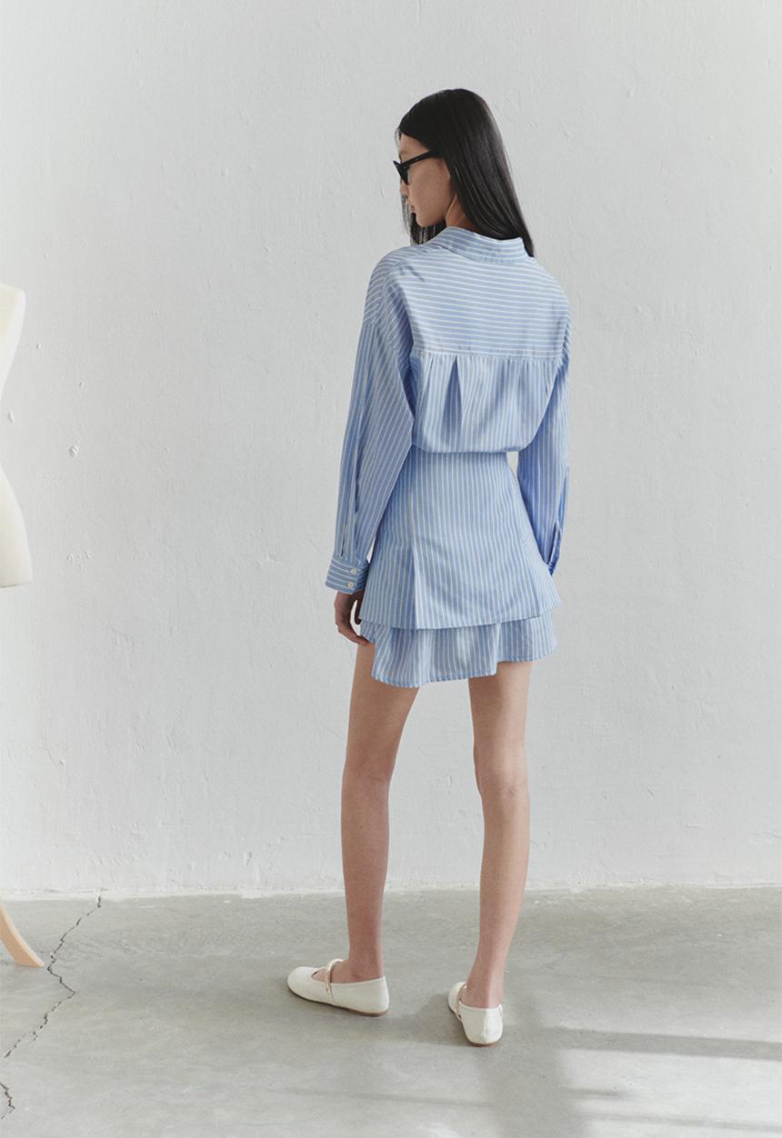 Trendyol - Mini Aline Woven Dress - Blue