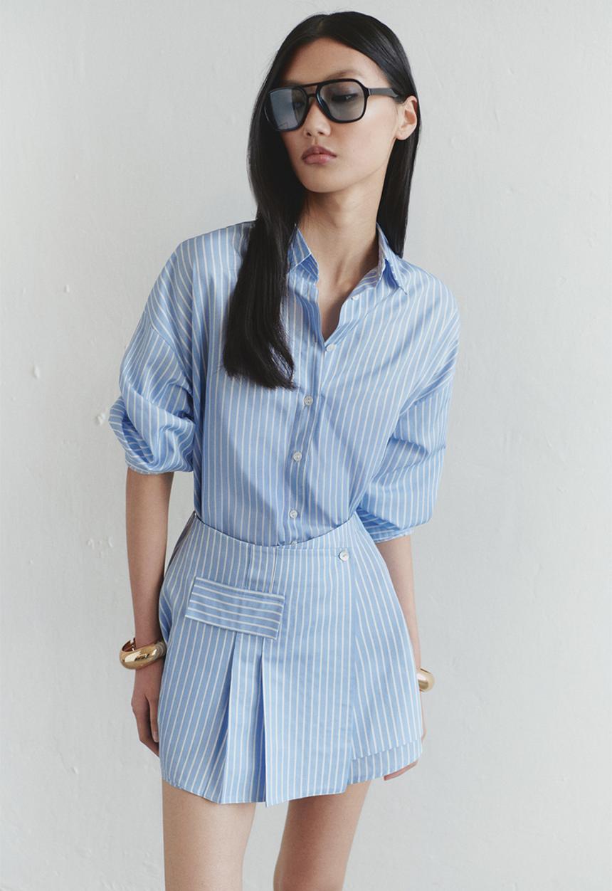Trendyol - Mini Aline Woven Dress - Blue