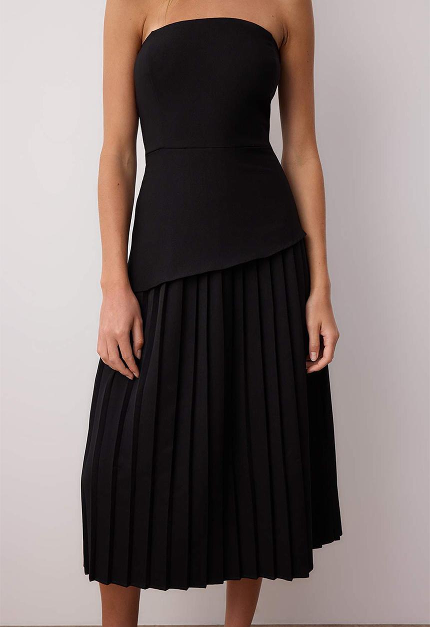 Trendyol - Midi Aline Woven Dress - Black
