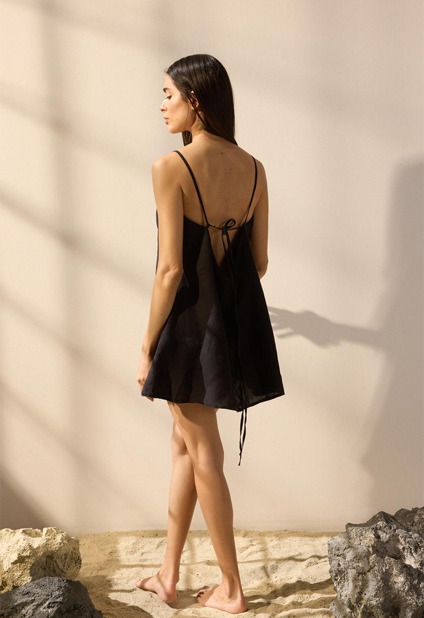 Trendyol - Mini Sleeveless Woven Dress - Black