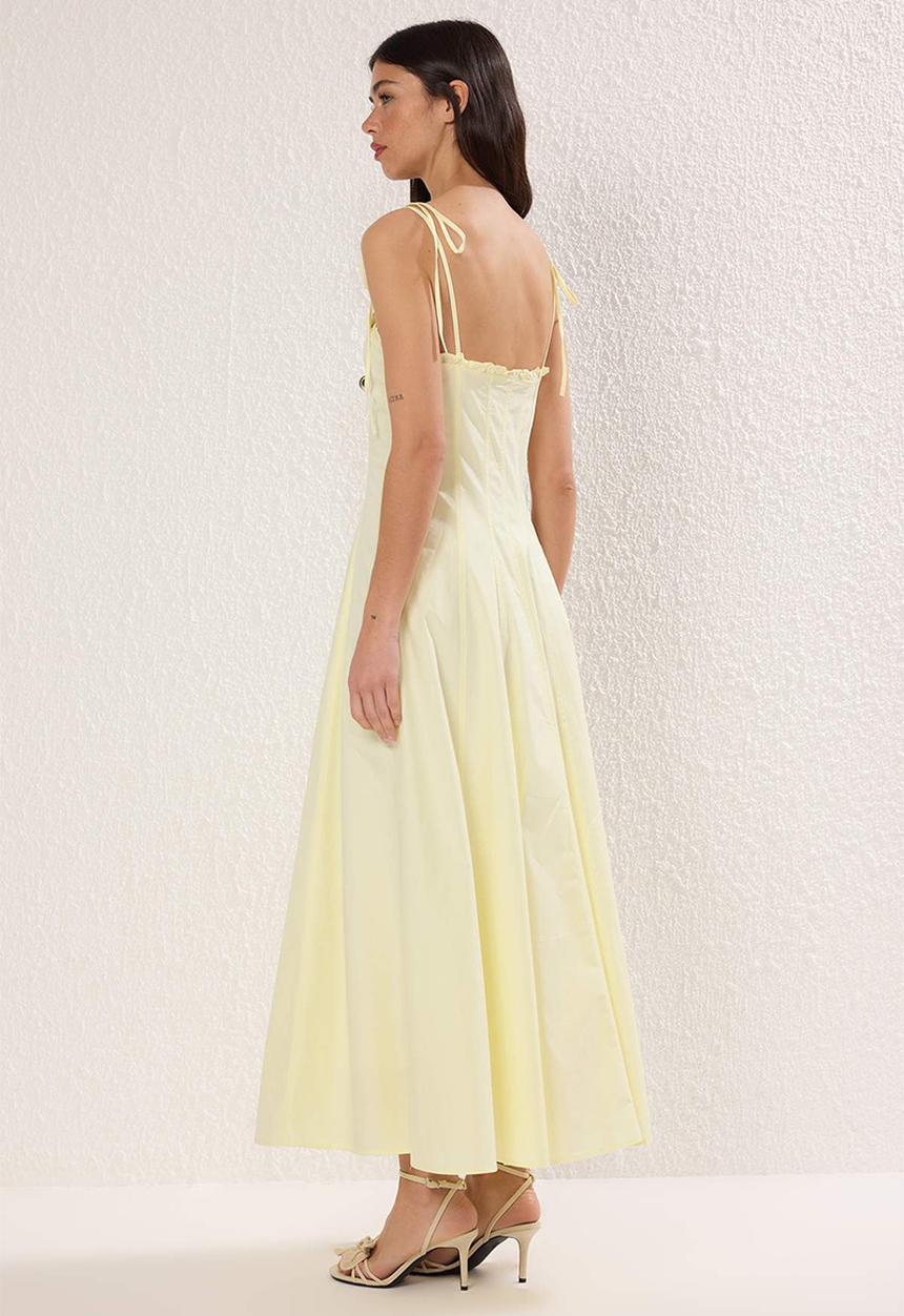 Trendyol - Maxi Aline Woven Dress - Yellow