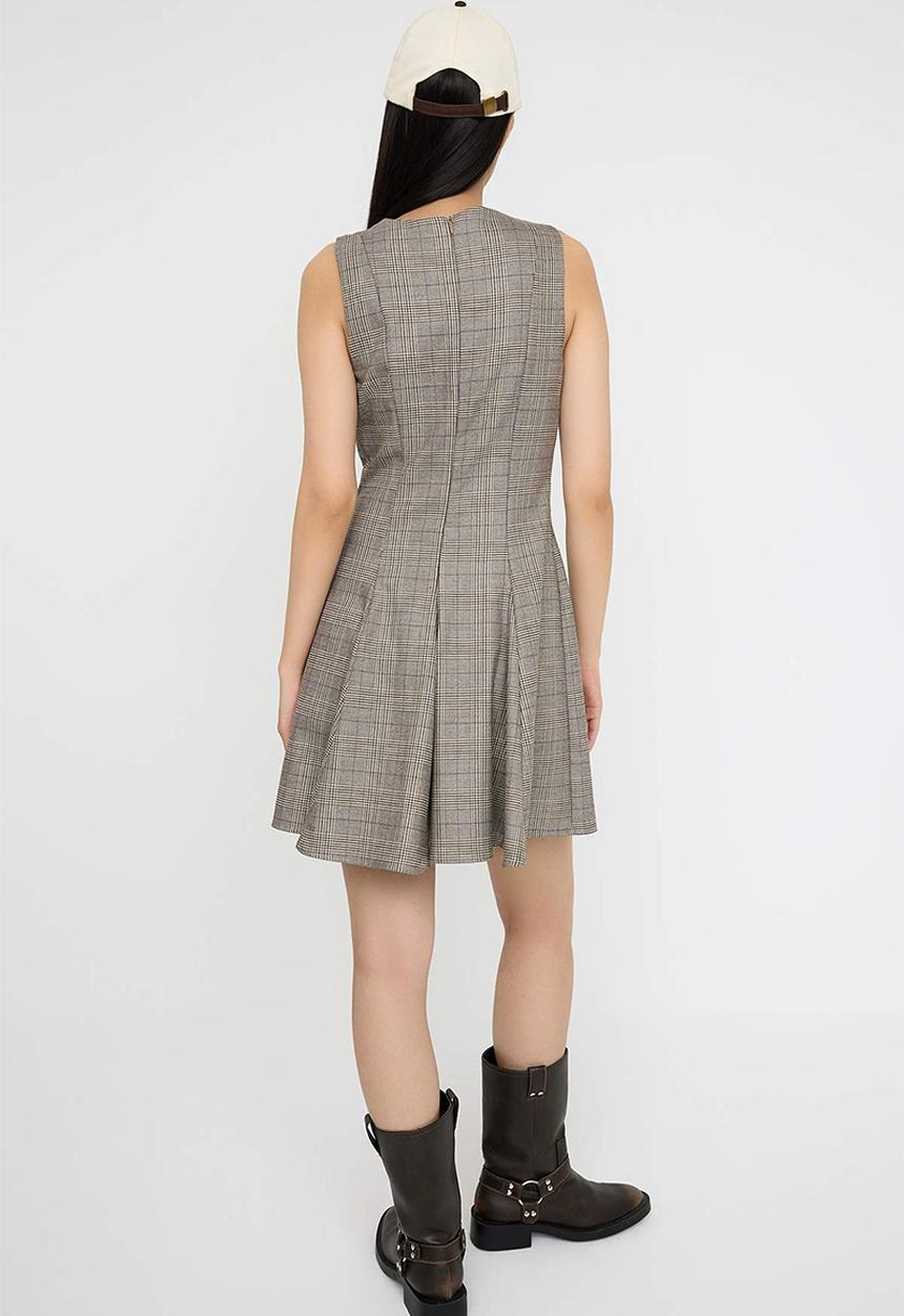 Trendyol - Mini Aline Woven Dress - Grey