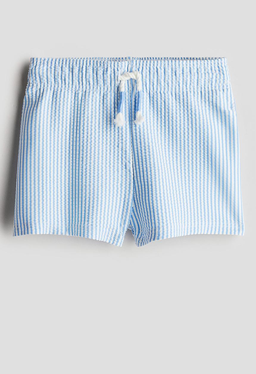 H&M - Patterned swim shorts - light blue striped