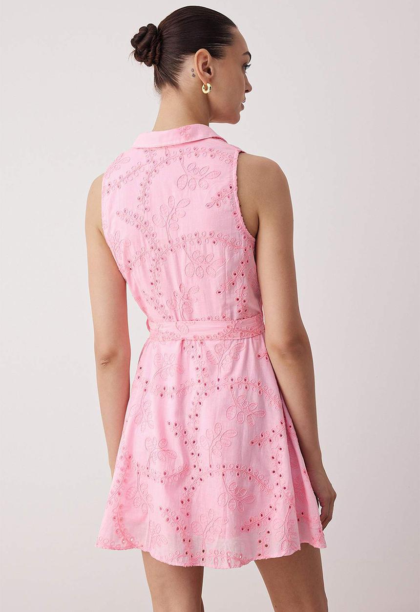 Trendyol - Mini Aline Woven Dress - Pink