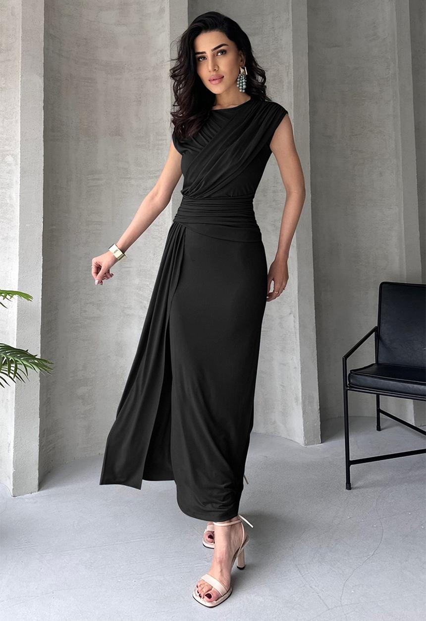 Maxi Woven Wrap Dress