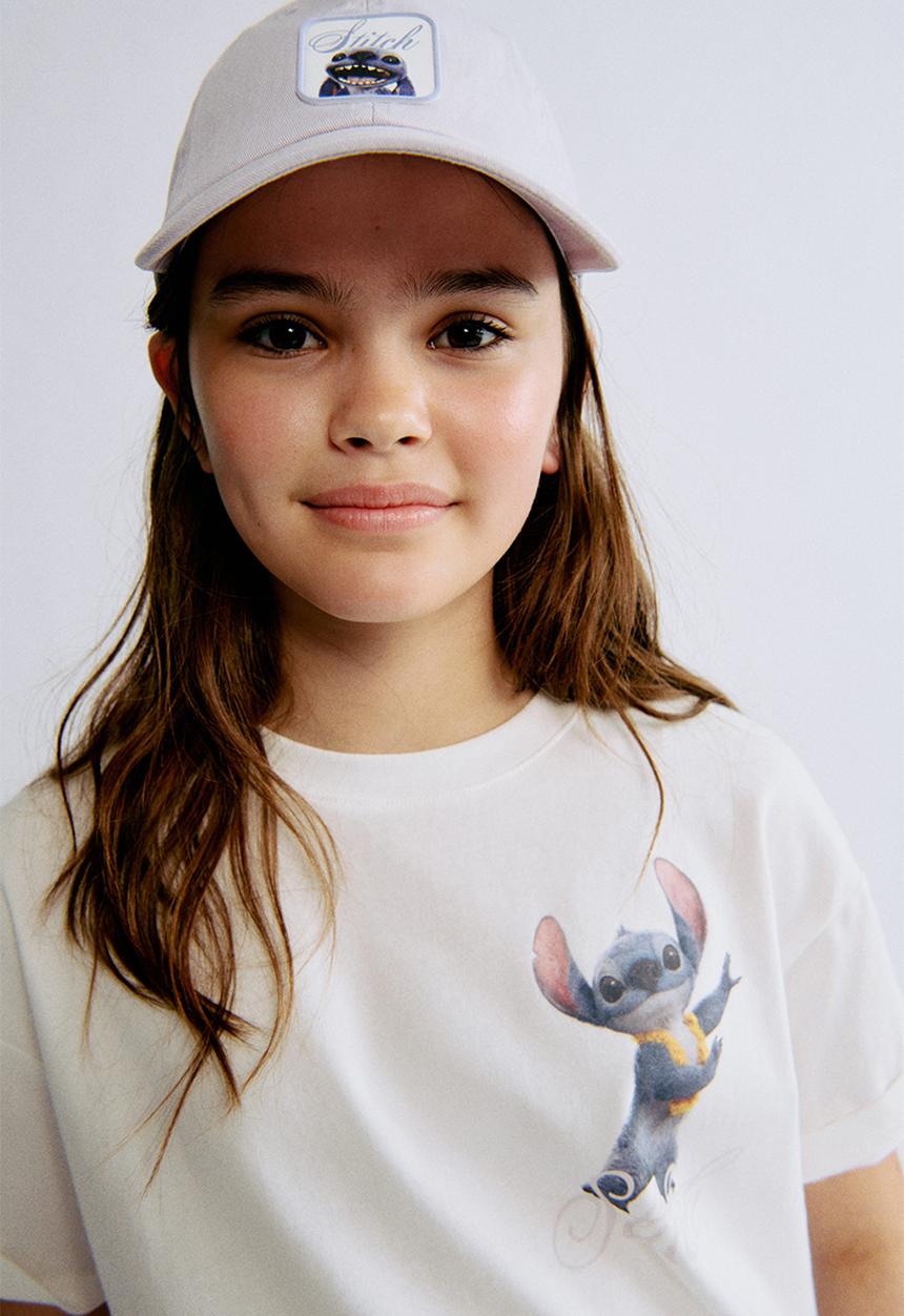 H&M - Printed cotton T-shirt -  white/lilo & stitch