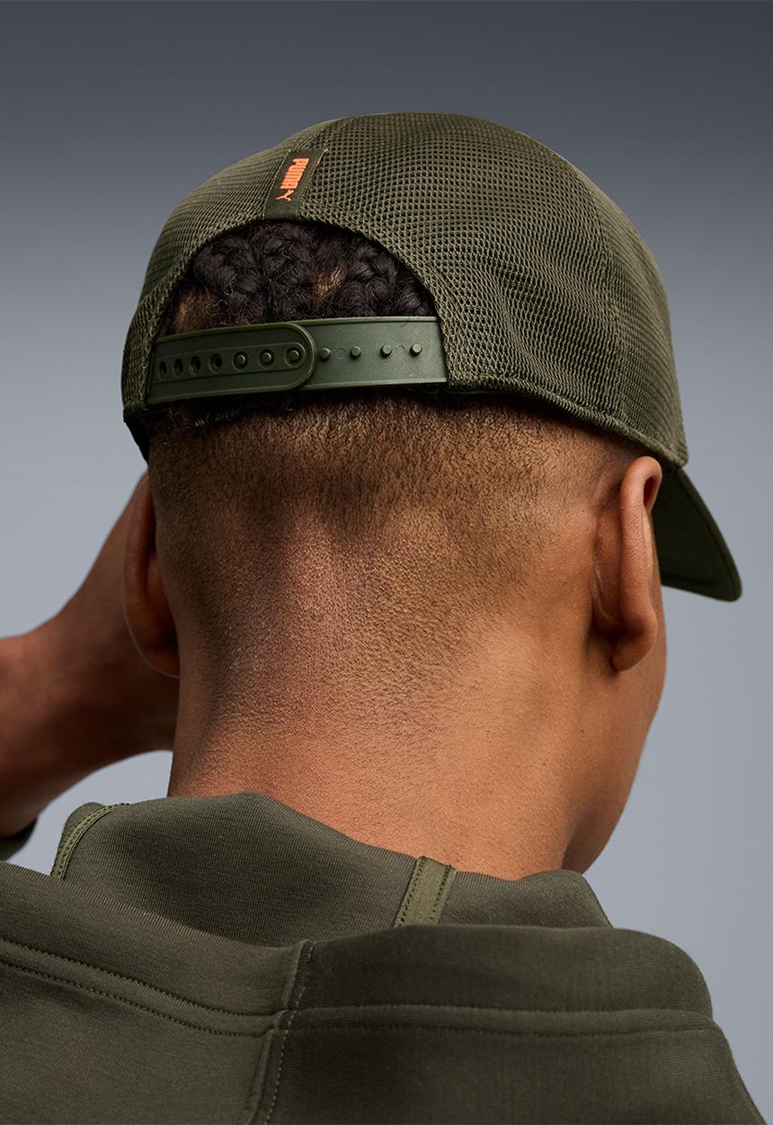PUMA - Puma X Hyrox Trucker Cap - Dark Olive-Glowing Orange