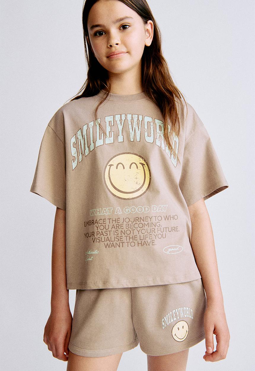 H&M - Printed cotton T-shirt - beige,multi