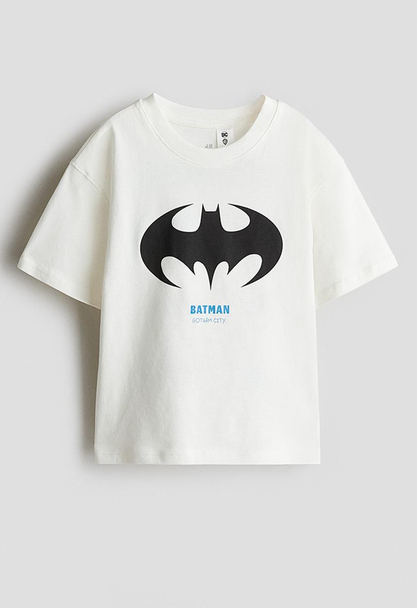 H&M - Oversized printed t-shirt - white dc comics
