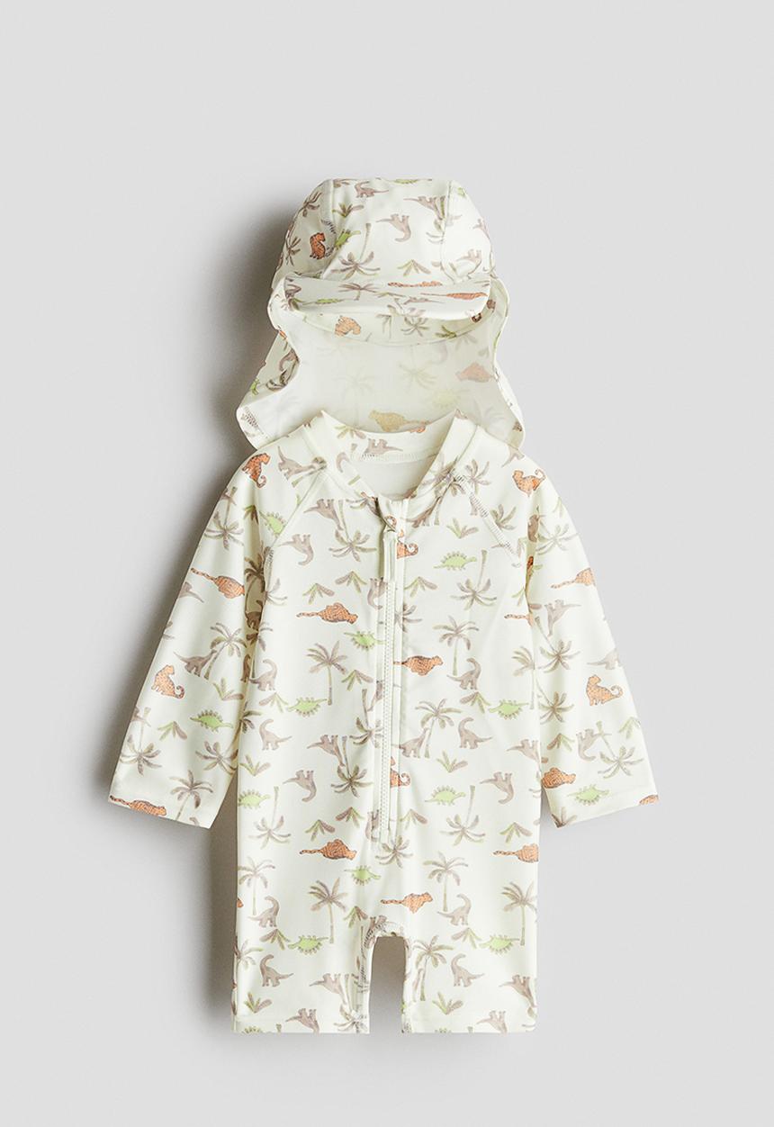 H&M - Upf 50 sun protection set - light green leopards