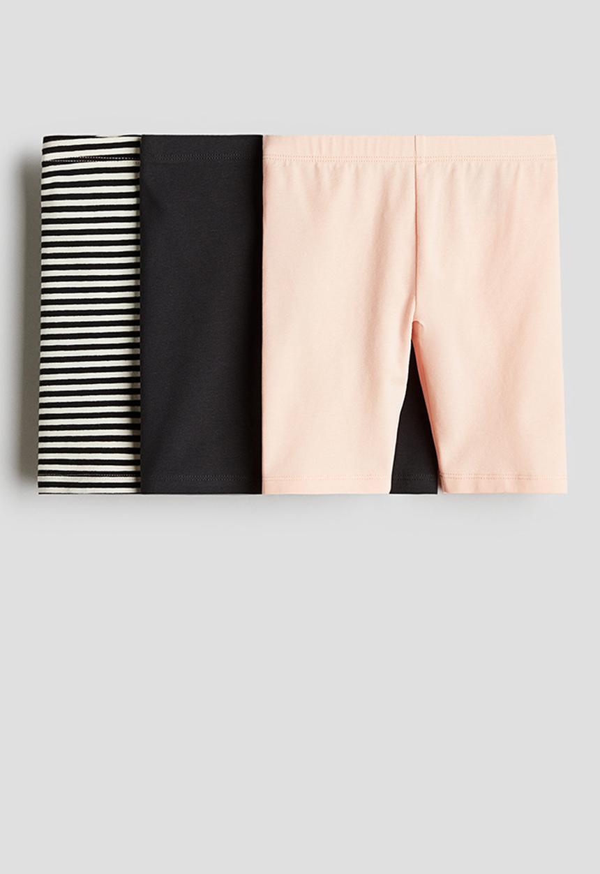 H&M - 3-pack cotton cycling shorts - black