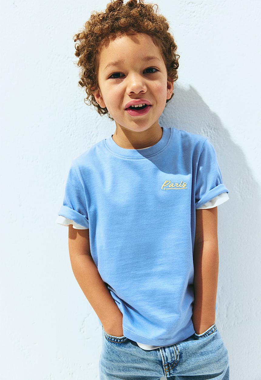 H&M - Printed T-shirt - blue/paris
