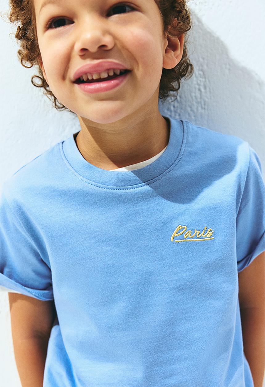 H&M - Printed T-shirt - blue/paris