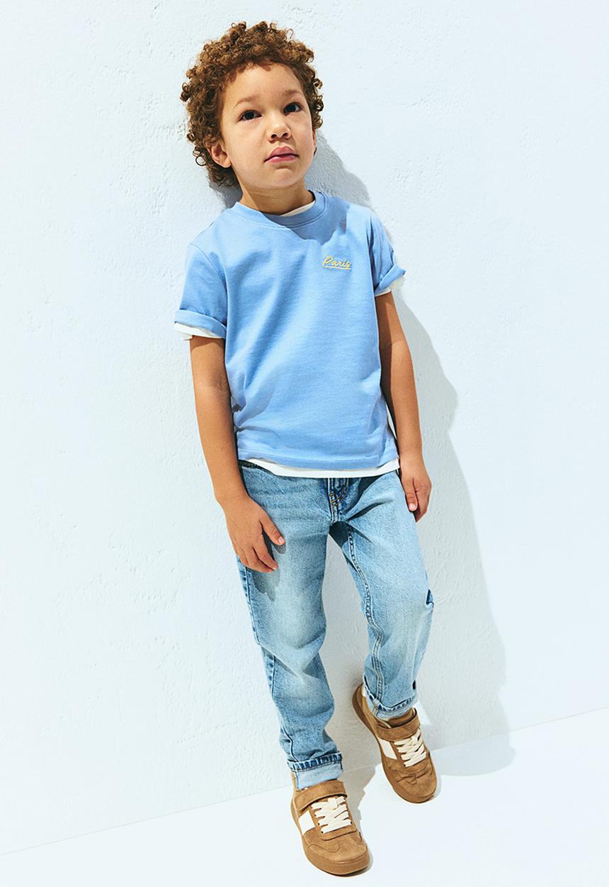 H&M - Printed T-shirt - blue/paris