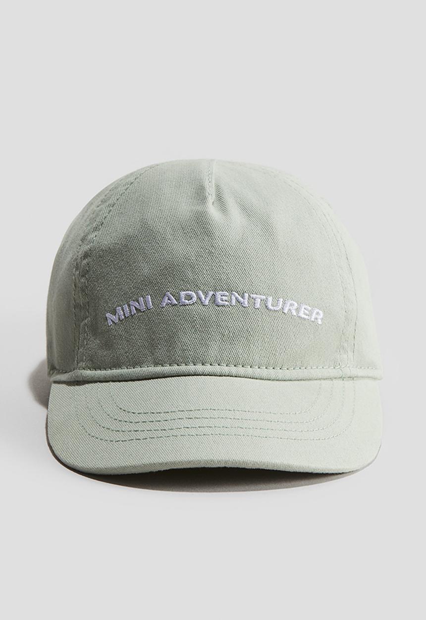 H&M - Cotton cap - light green mini adventurer