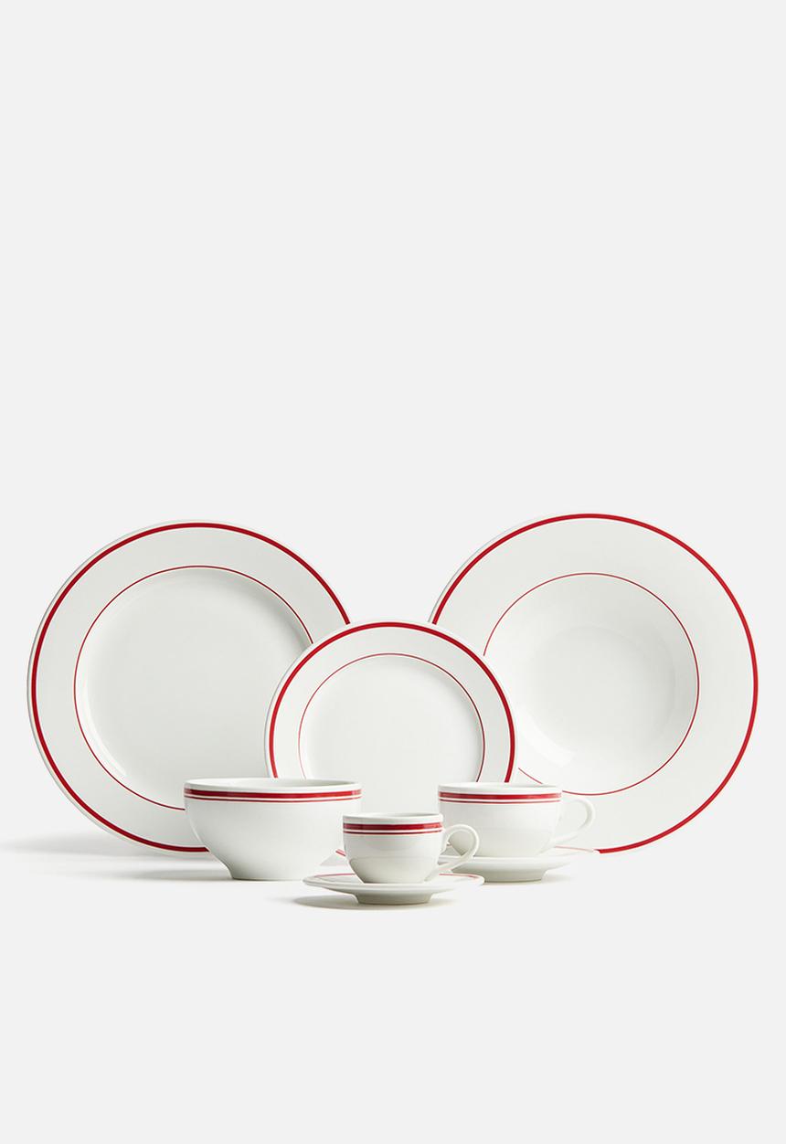 H&M - Small porcelain bowl - white & red