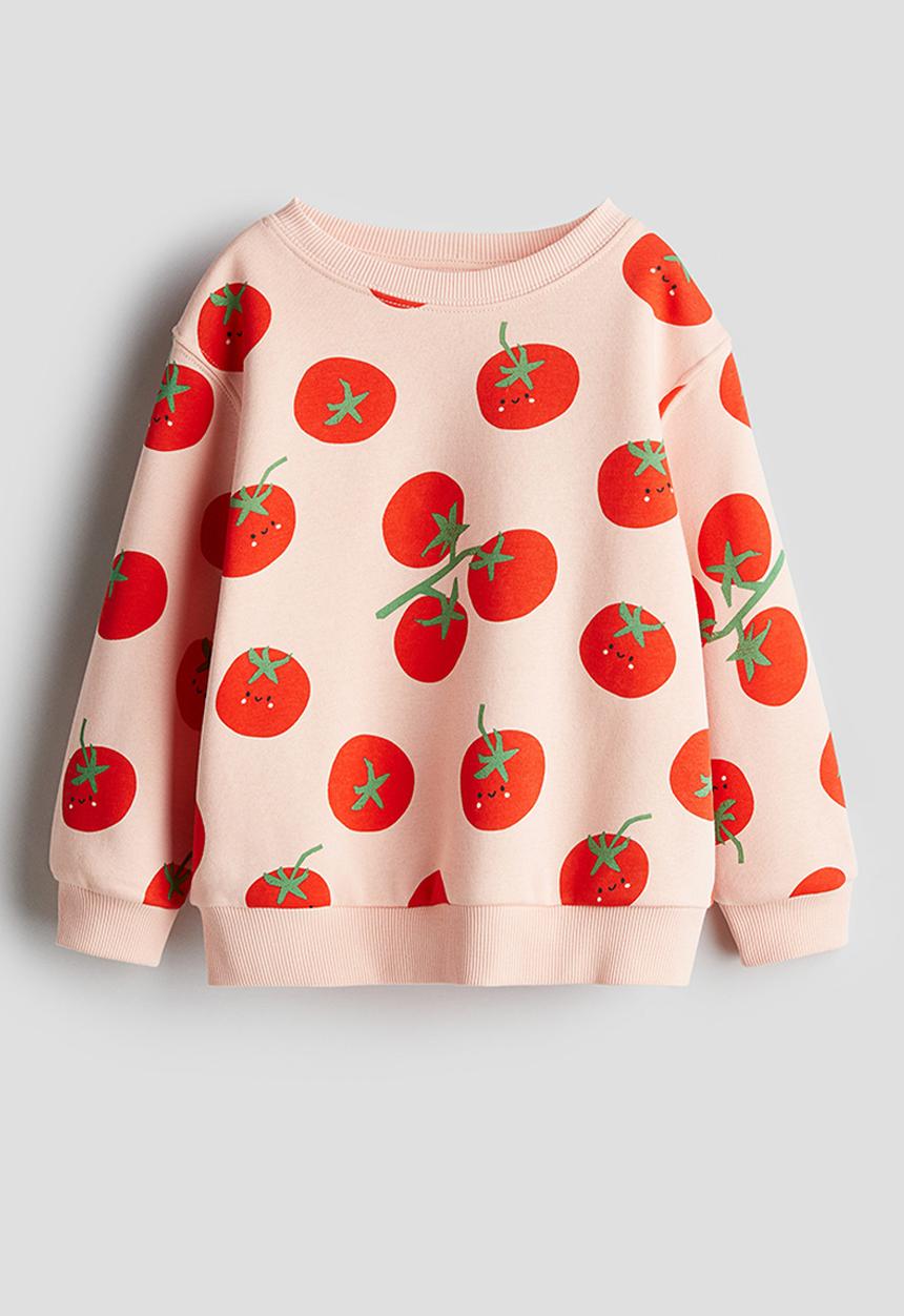 H&M - Sweatshirt - light peach pink/tomatoes