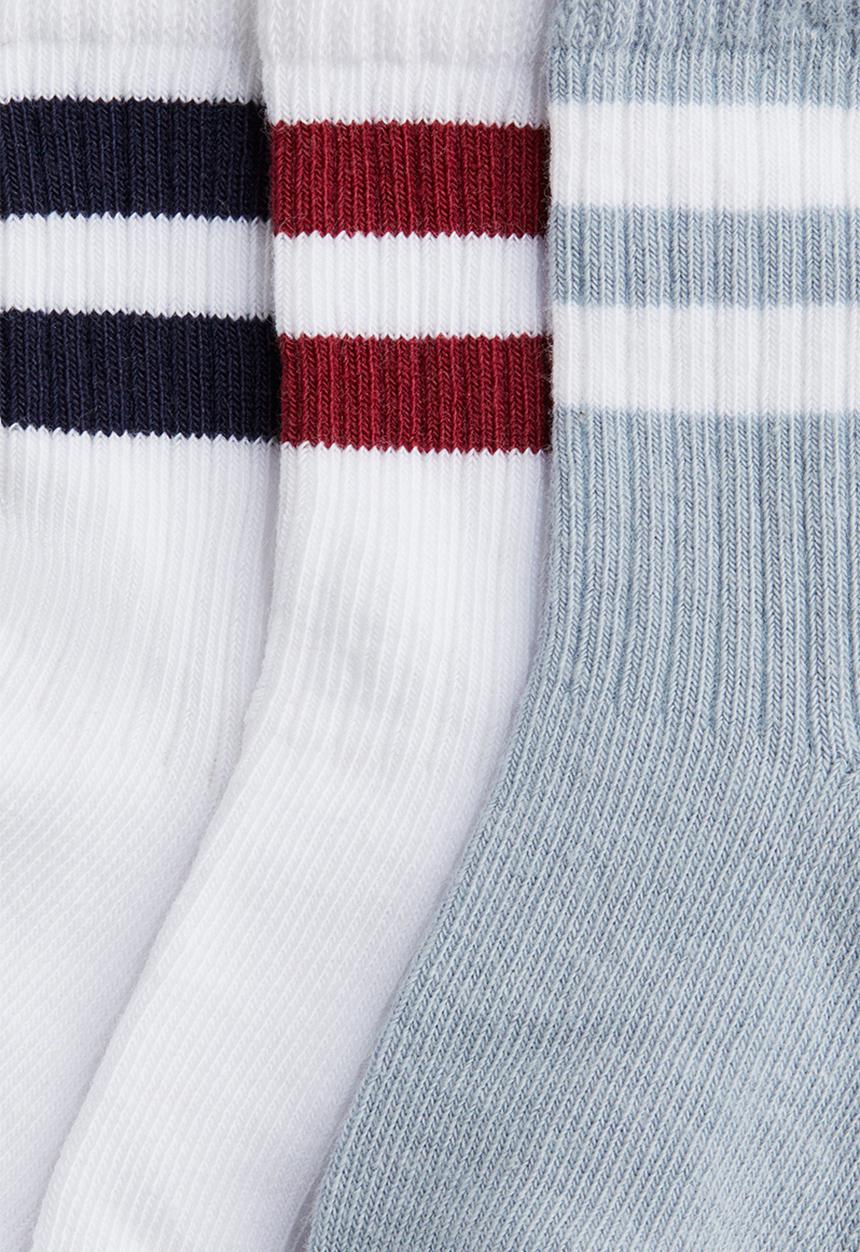 H&M - 3-Pack socks - white/blue striped
