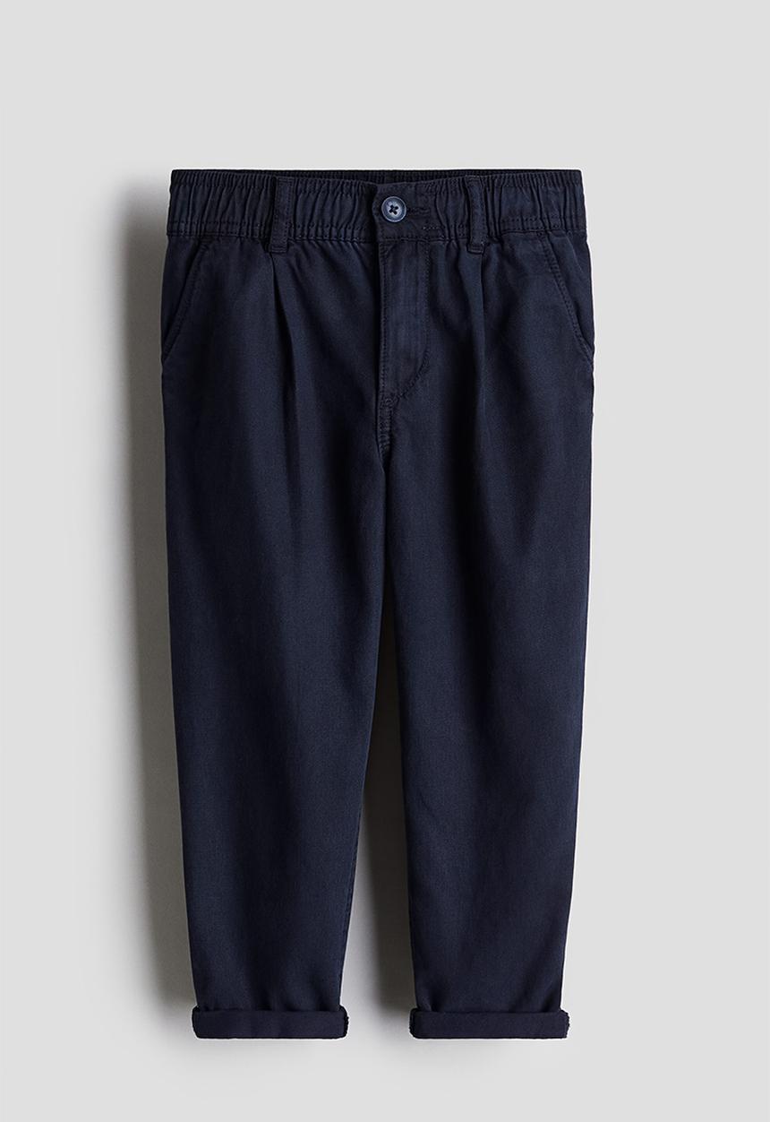 H&M - Loose-fit tapered twill chinos - navy blue