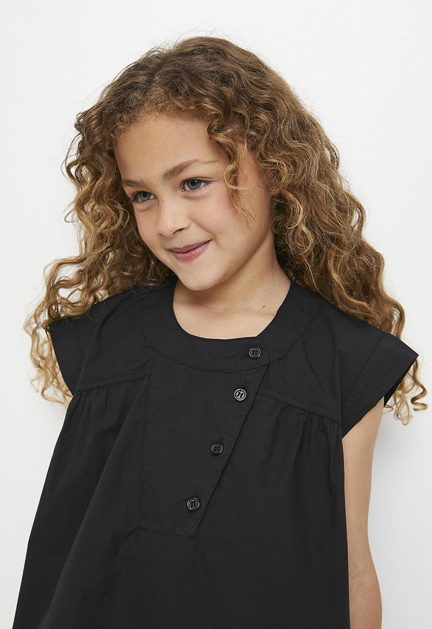 Pop Candy - Asymmetrical front blouse with wide leg pants - black/black stripe