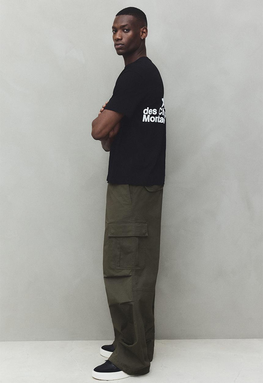 H&M - Loose fit cargo trousers - dark khaki green