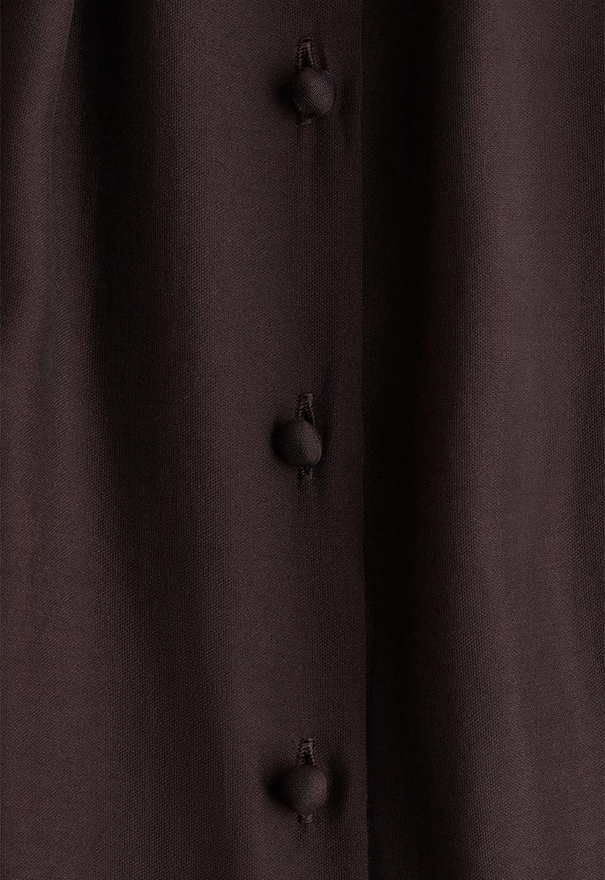 H&M - Button-front tunic dress - dark brown