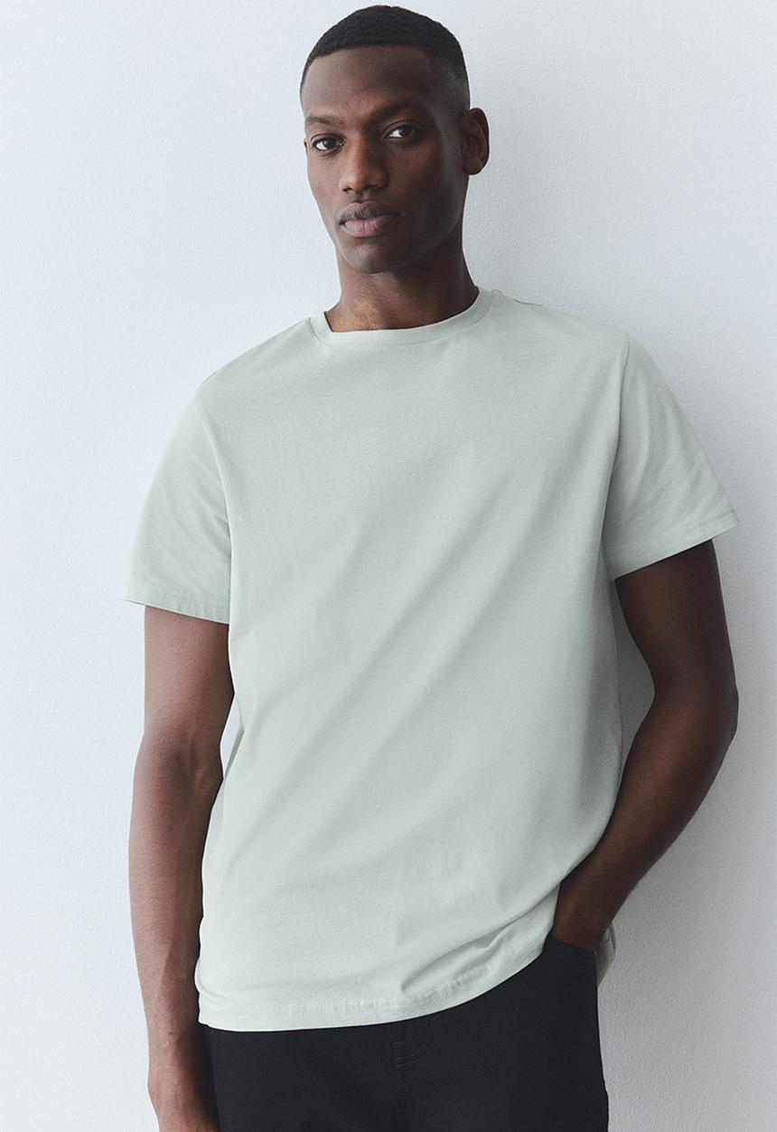 H&M - Regular fit t-shirt - light sage green