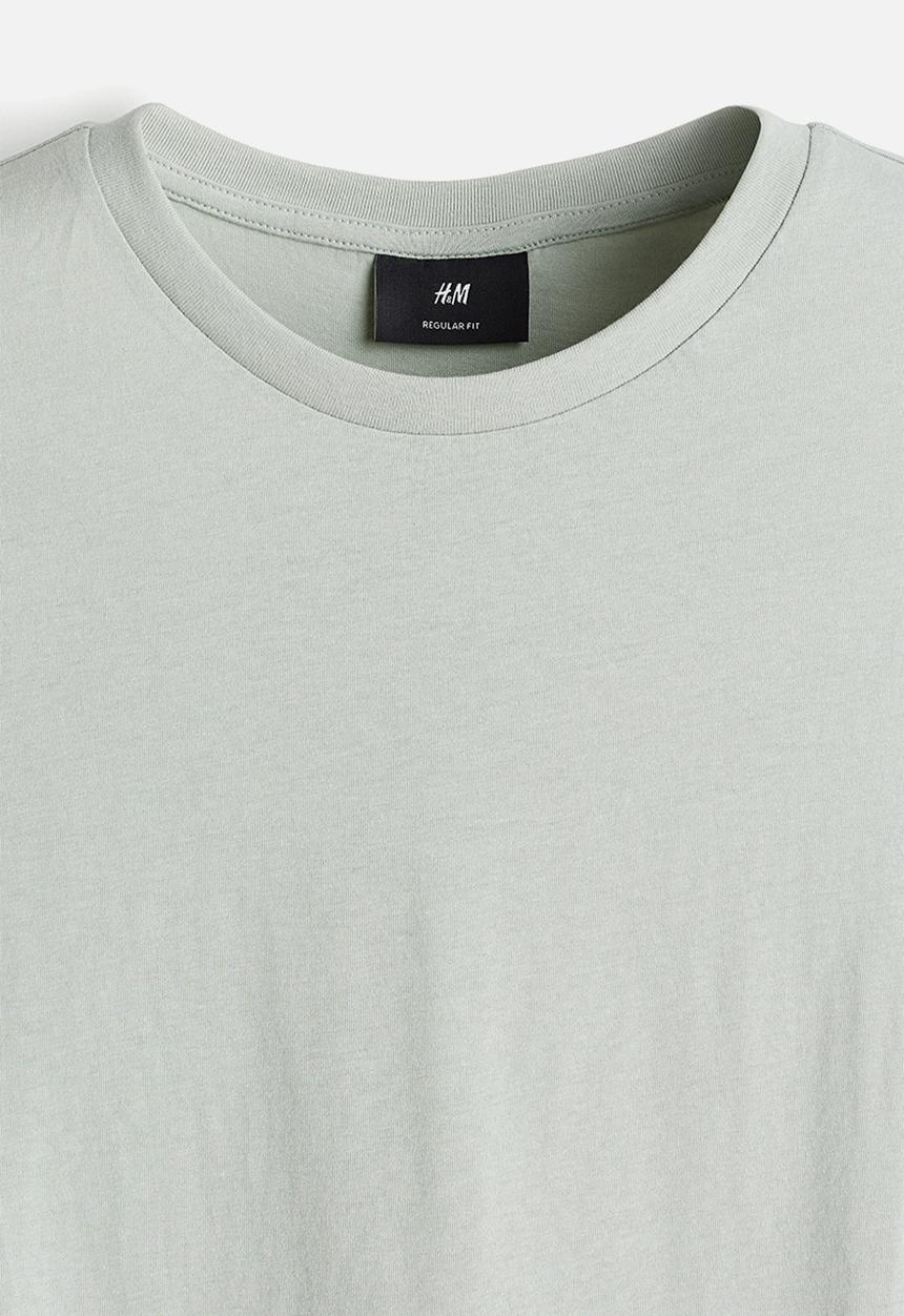 H&M - Regular fit t-shirt - light sage green