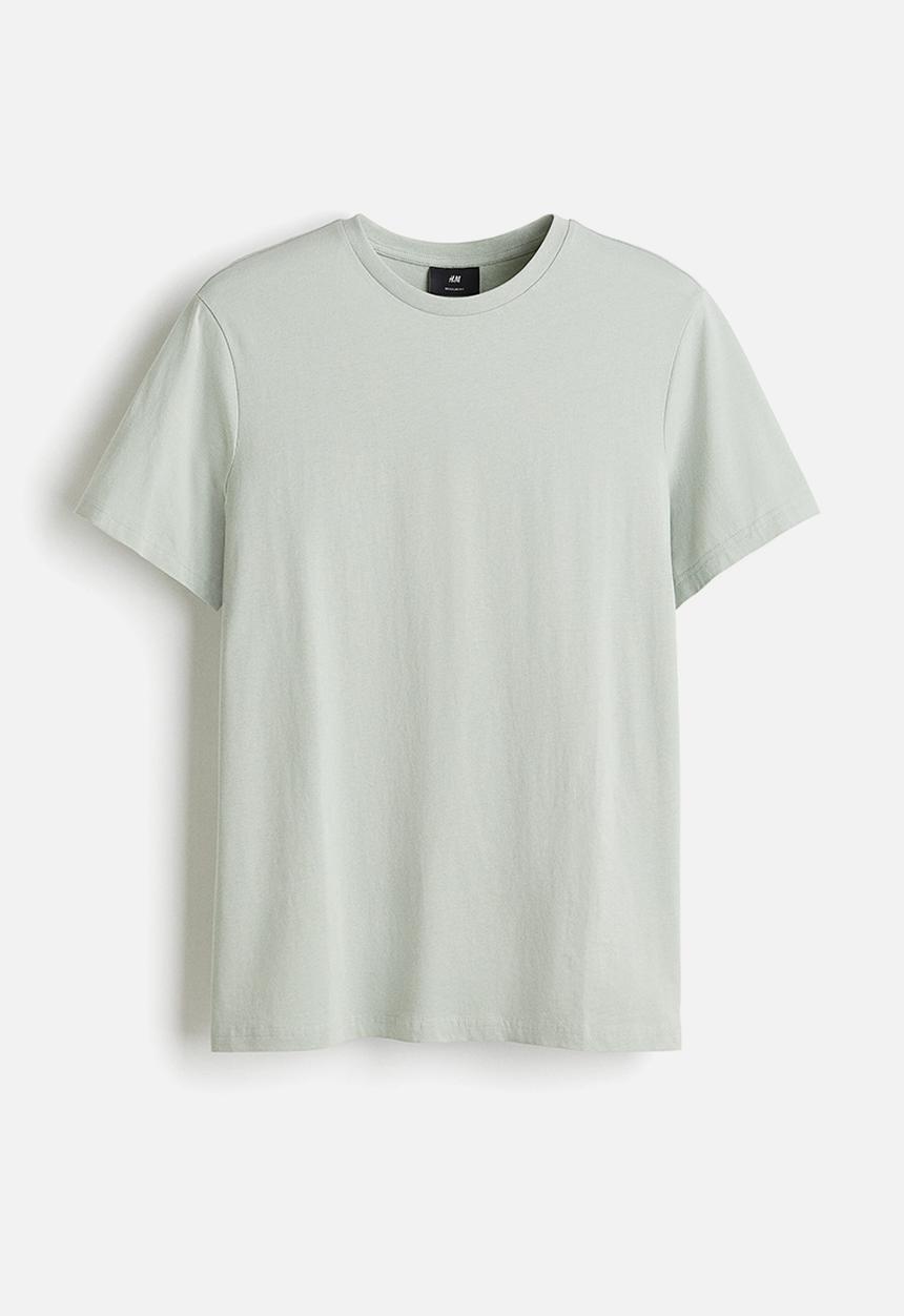 H&M - Regular fit t-shirt - light sage green