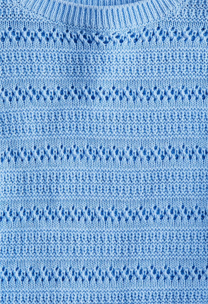 H&M - Pointelle-knit cotton jumper - blue