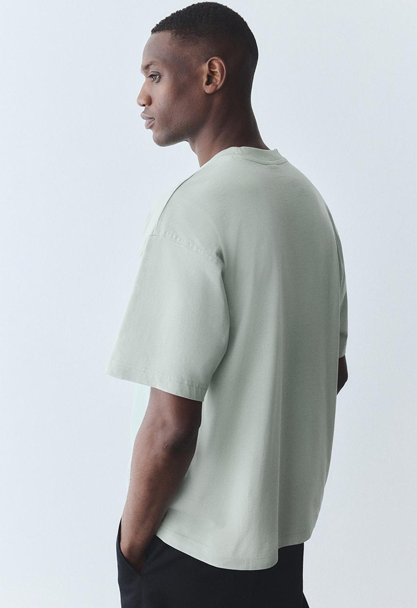 H&M - Oversized fit t-shirt - light sage green