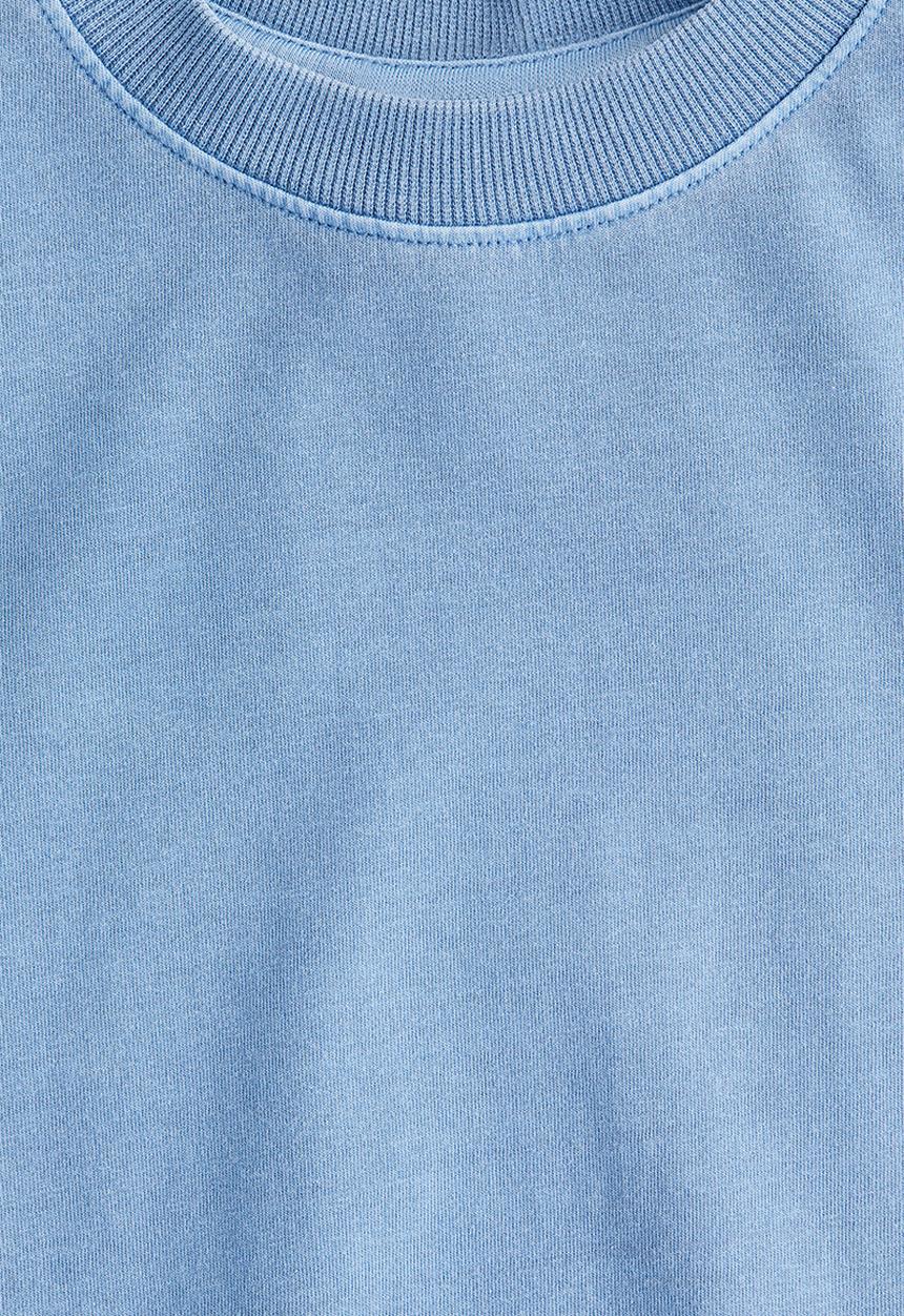 H&M - Printed cotton T-shirt - blue/oceanside