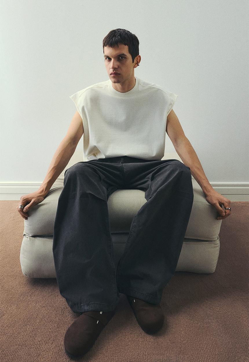 H&M - Loose fit parachute trousers - dark grey
