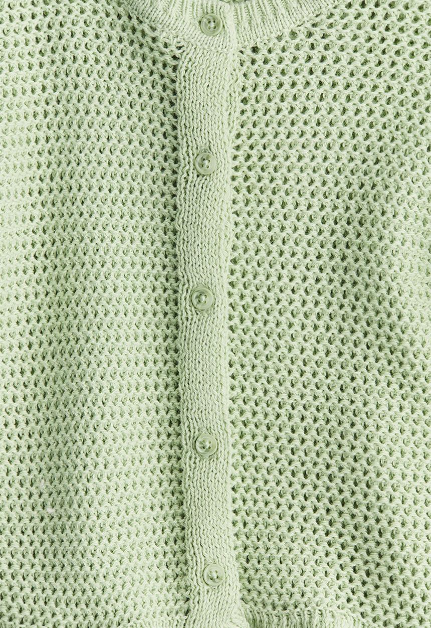 H&M - Crochet-look cardigan - light green 