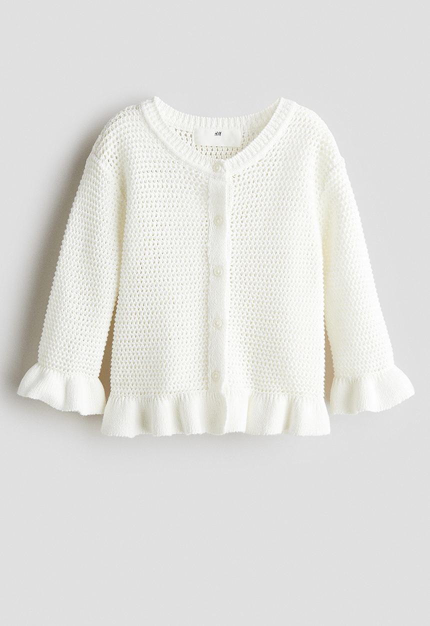 H&M - Crochet-look cardigan - white