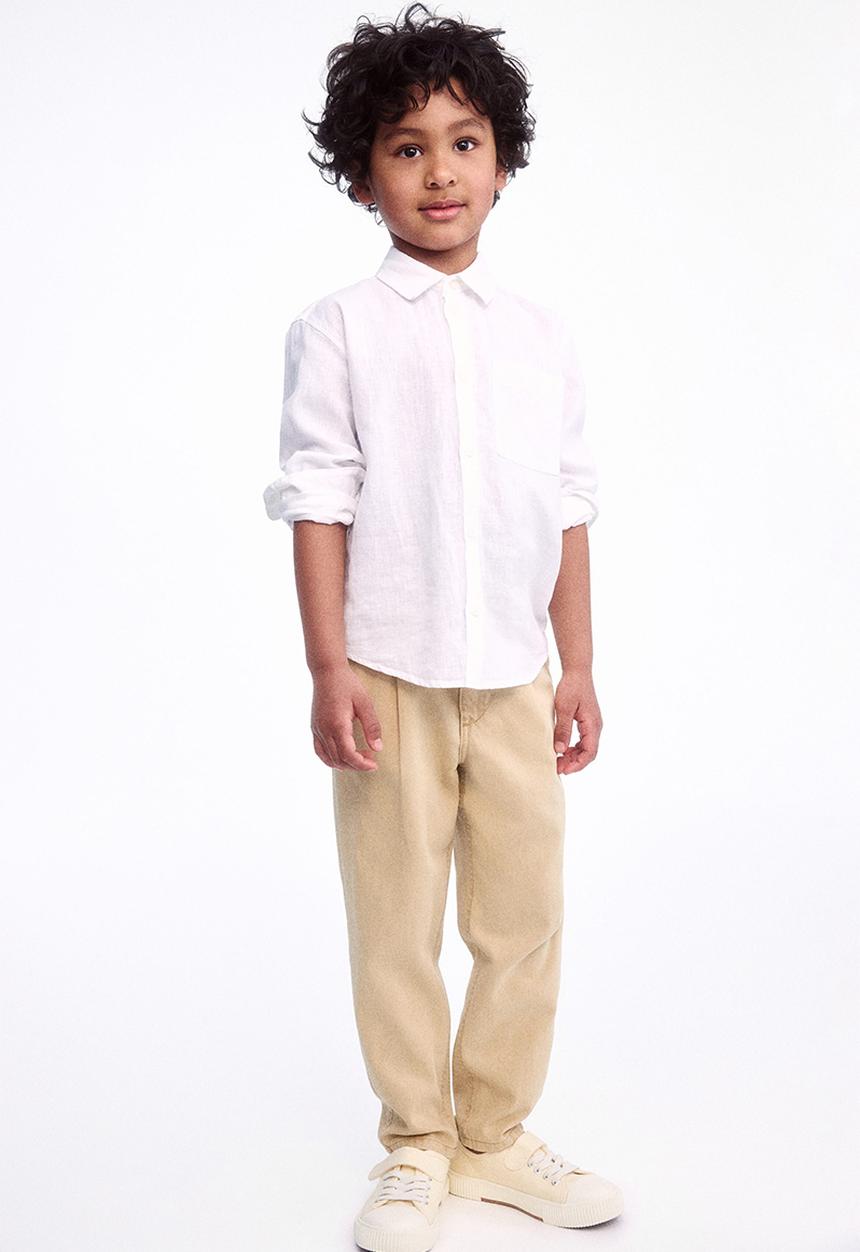 H&M - Loose-fit tapered twill chinos - beige