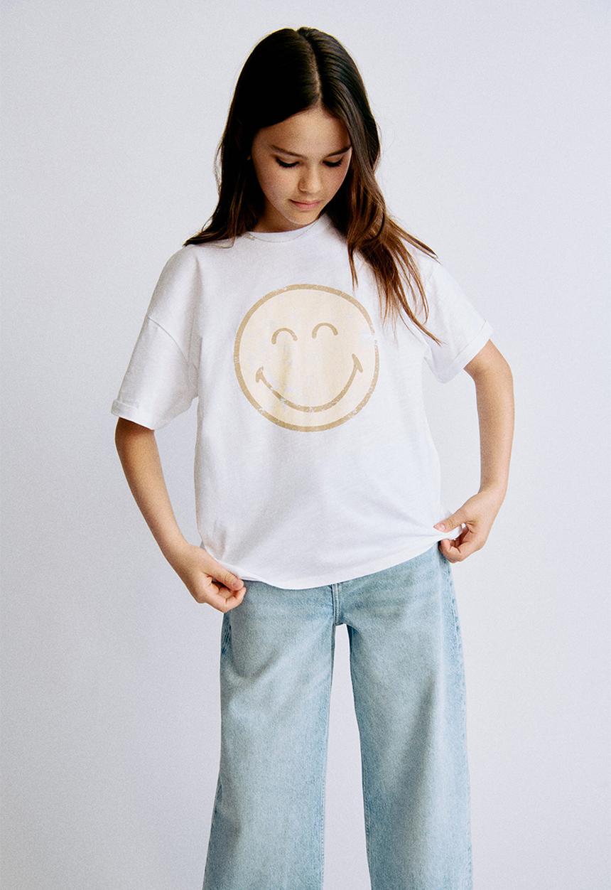 H&M - Oversized printed t-shirt - white,multi
