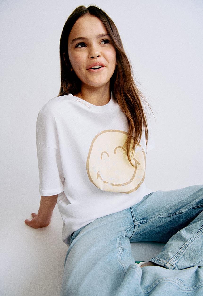 H&M - Oversized printed t-shirt - white,multi