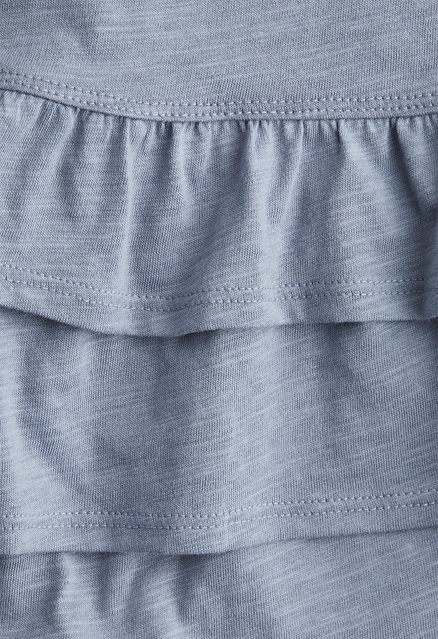H&M - Tiered jersey skirt - light dusty blue