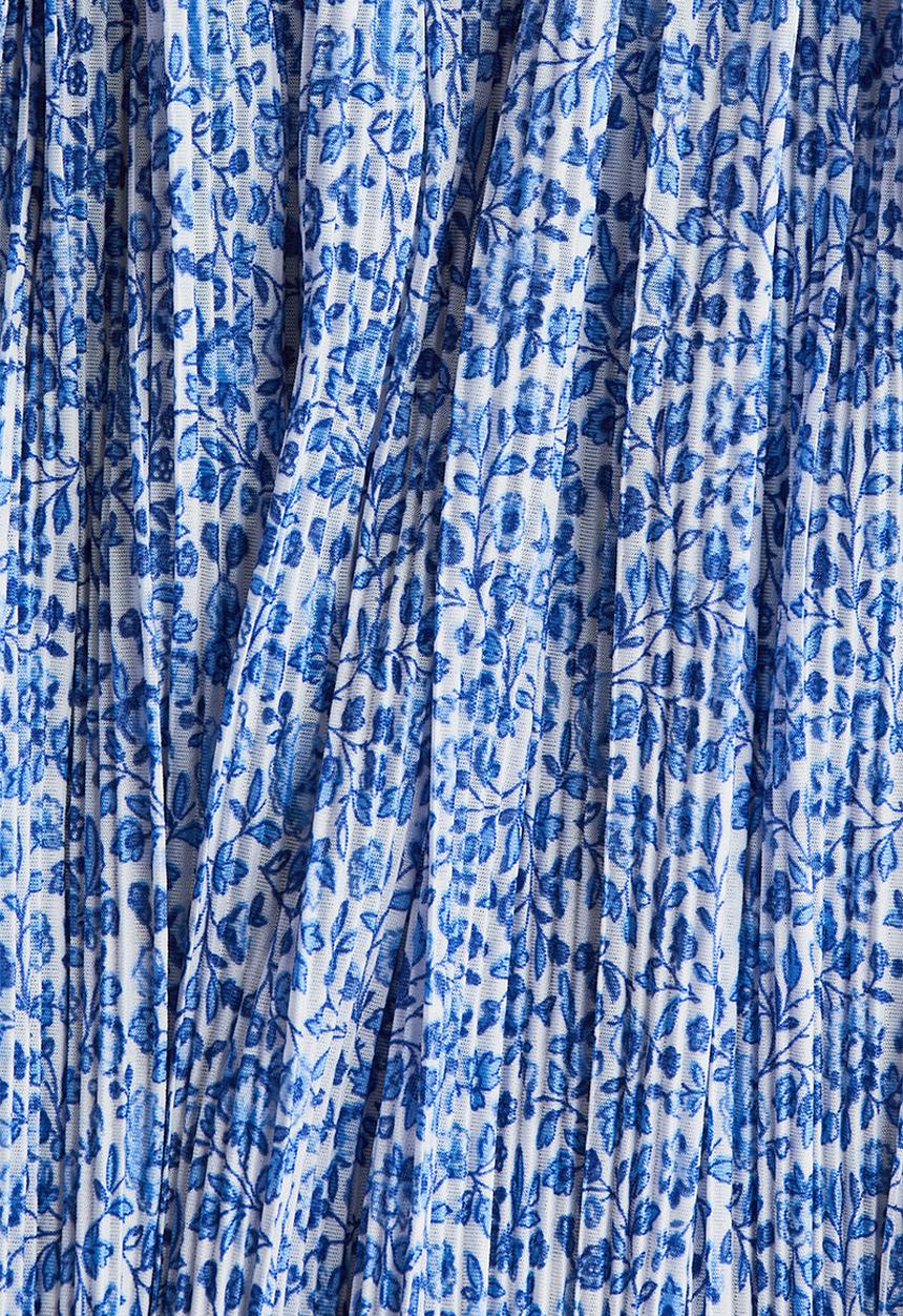 H&M - Plissé dress - blue floral