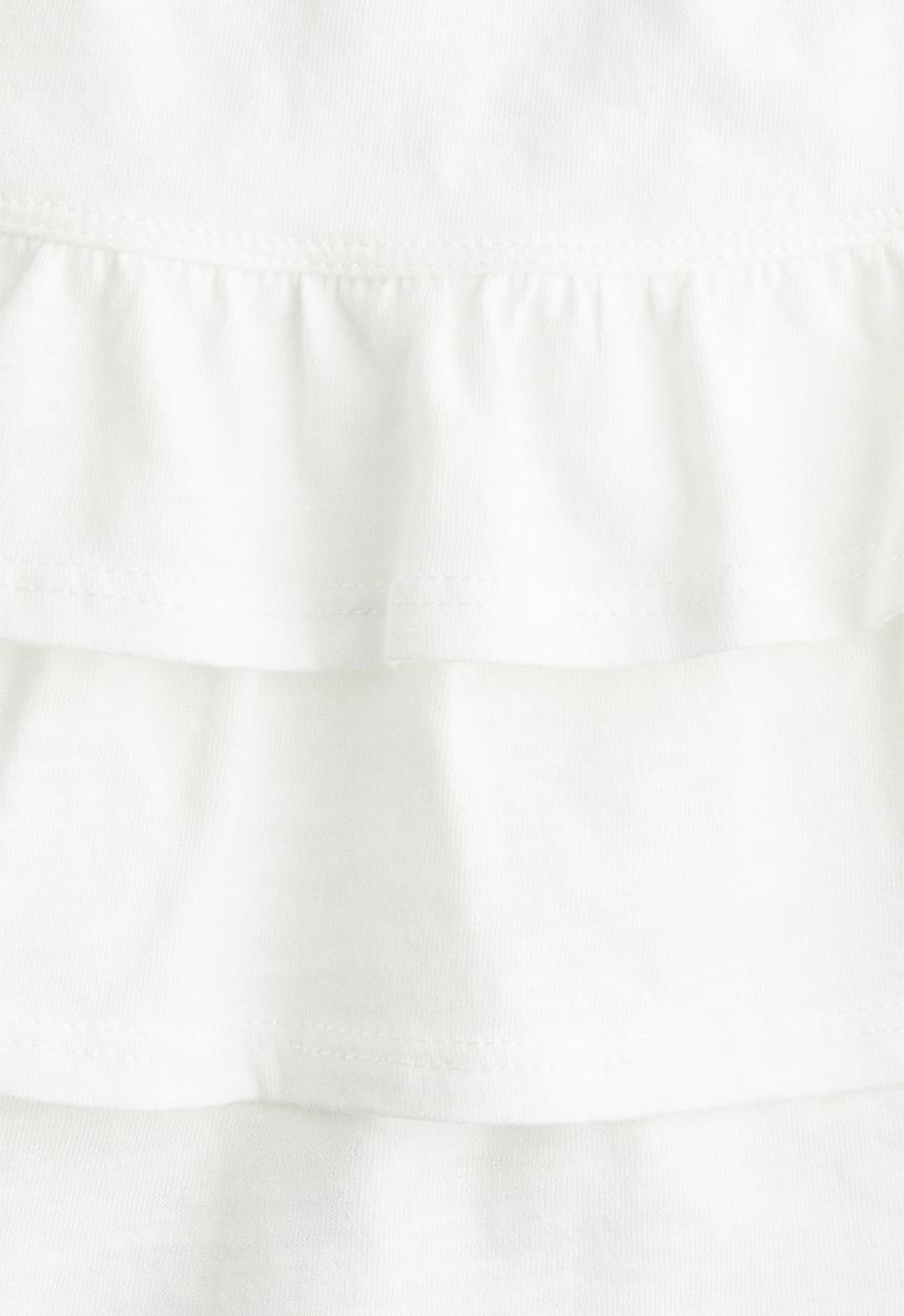 H&M - Tiered jersey skirt - white