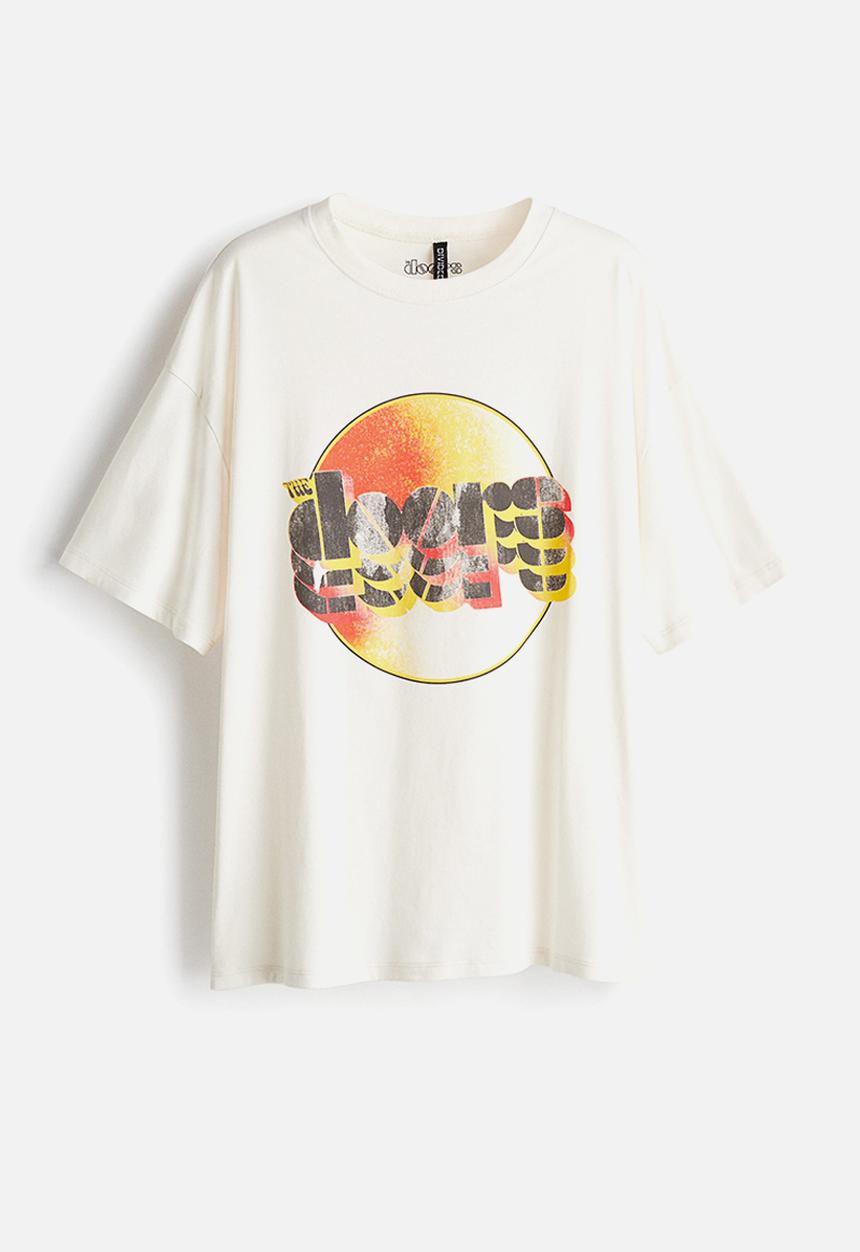 H&M - Oversized printed t-shirt - white the doors 
