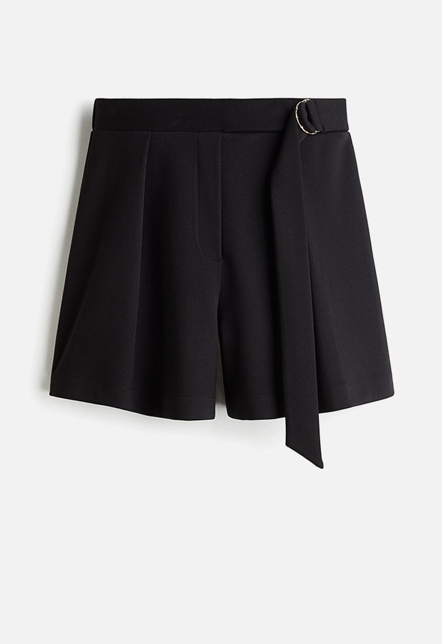 H&M - Belted shorts - black