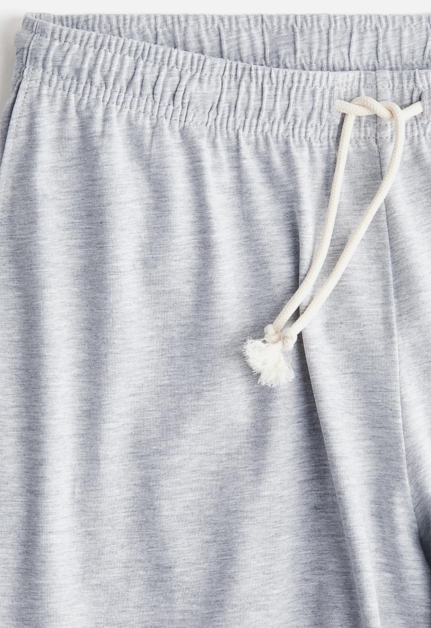 H&M - Wide joggers - light grey marl