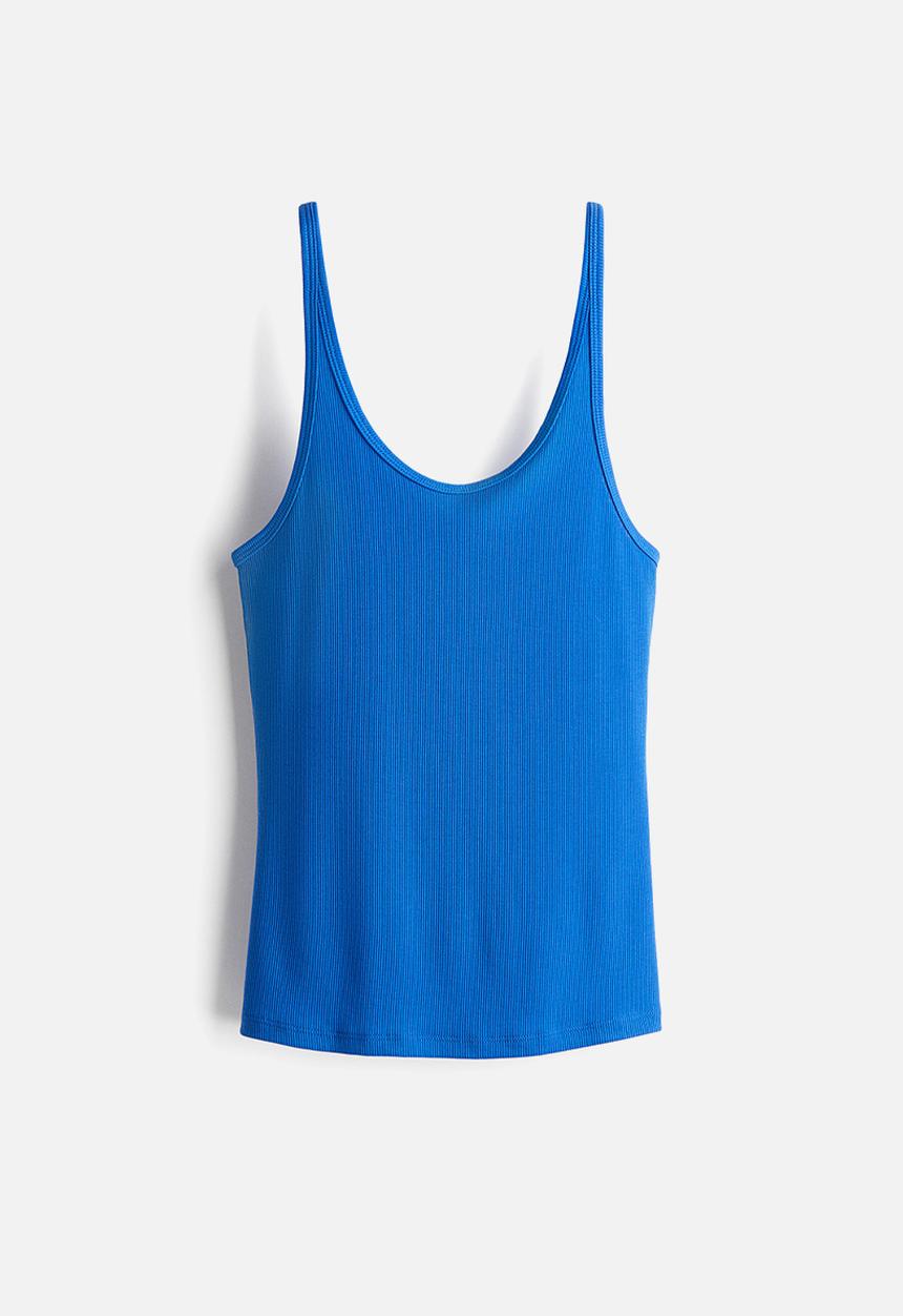 H&M - Ribbed vest top - blue