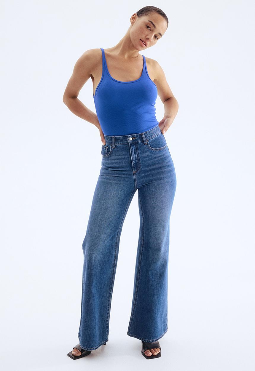 H&M - Ribbed vest top - blue