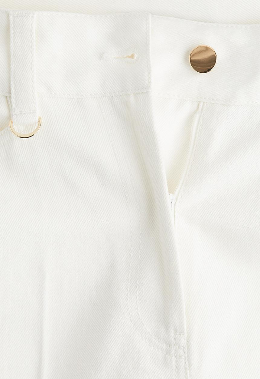 H&M - Flared twill trousers - white